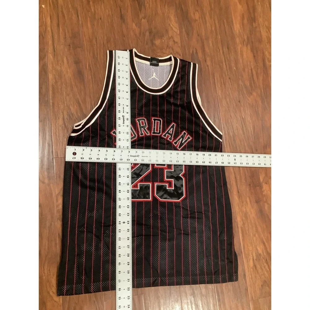 Jordan Mens Michael Jordan Jersey Pinstripes Sz Large Authentic Jordan Brand Jer